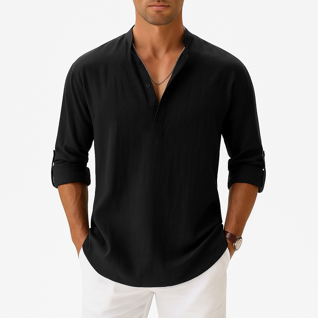 Mike | Longline Linen Shirt for Men