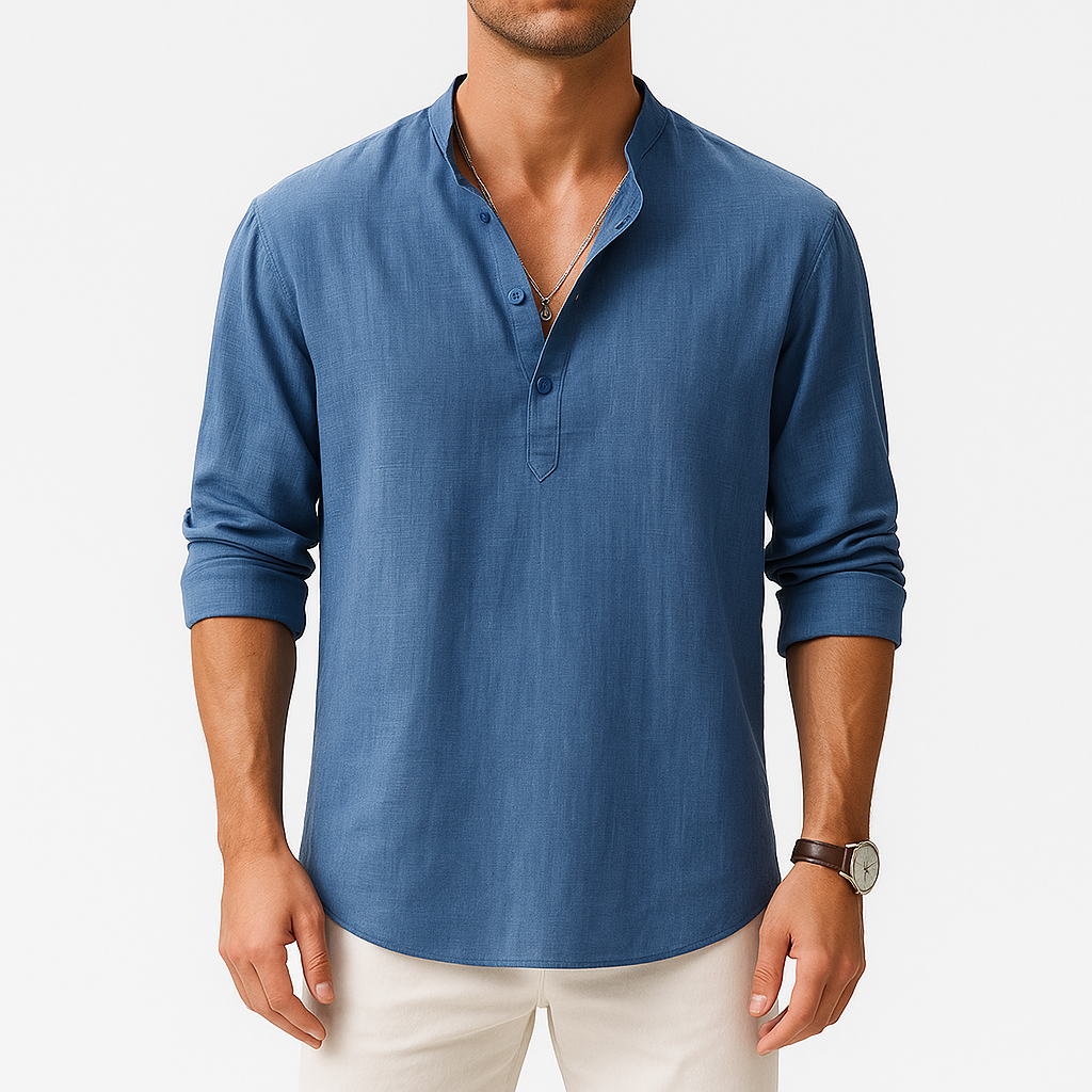 Mike | Longline Linen Shirt for Men
