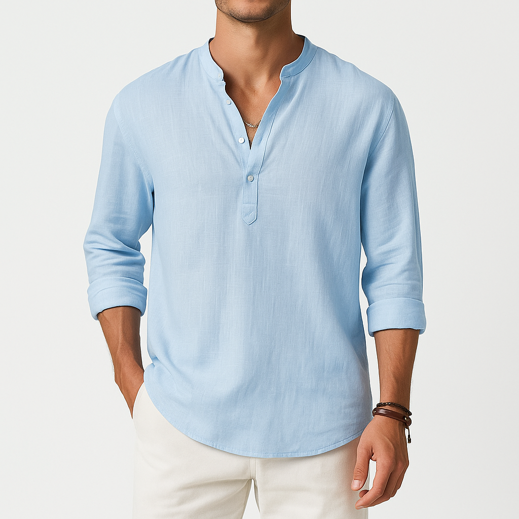 Mike | Longline Linen Shirt for Men