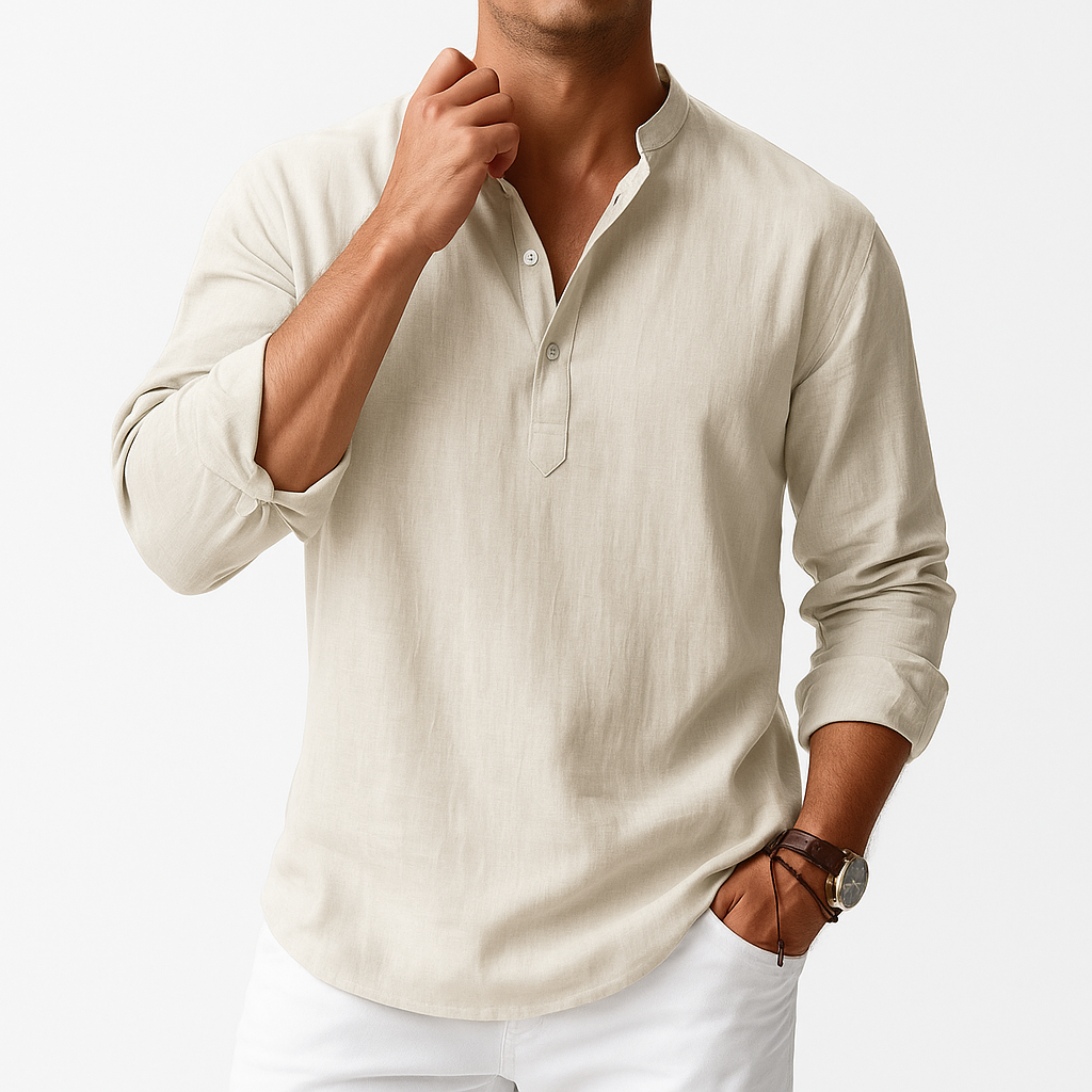 Mike | Longline Linen Shirt for Men