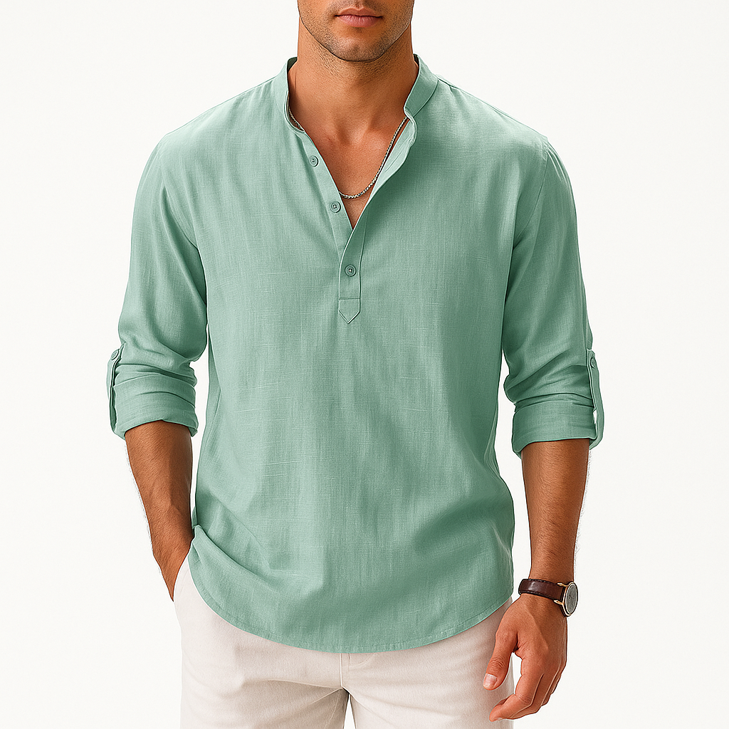 Mike | Longline Linen Shirt for Men
