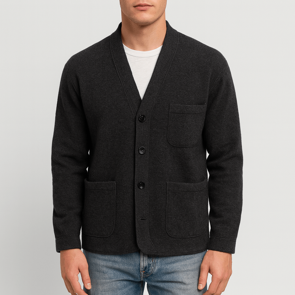Tom | Thermal Cardigan with Multi-Pocket Design