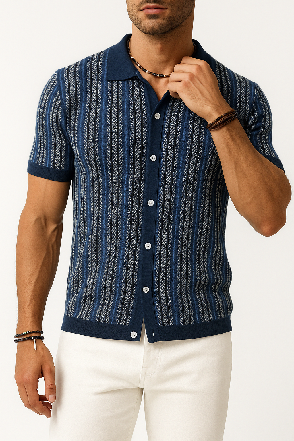 Jake | Vintage Stripe Polo Shirt for Men