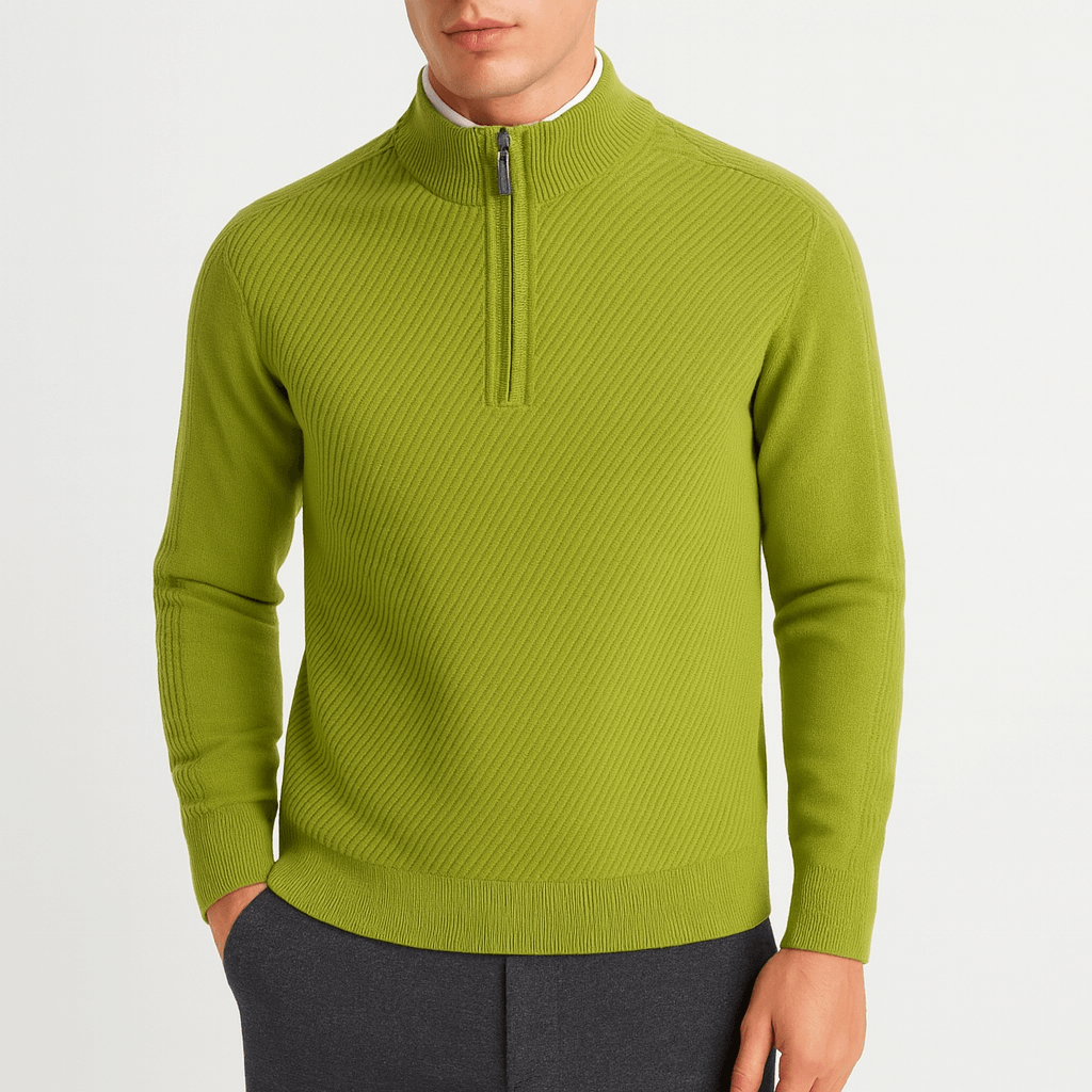 Chris | Ribbed Half-Zip Sweater for Men