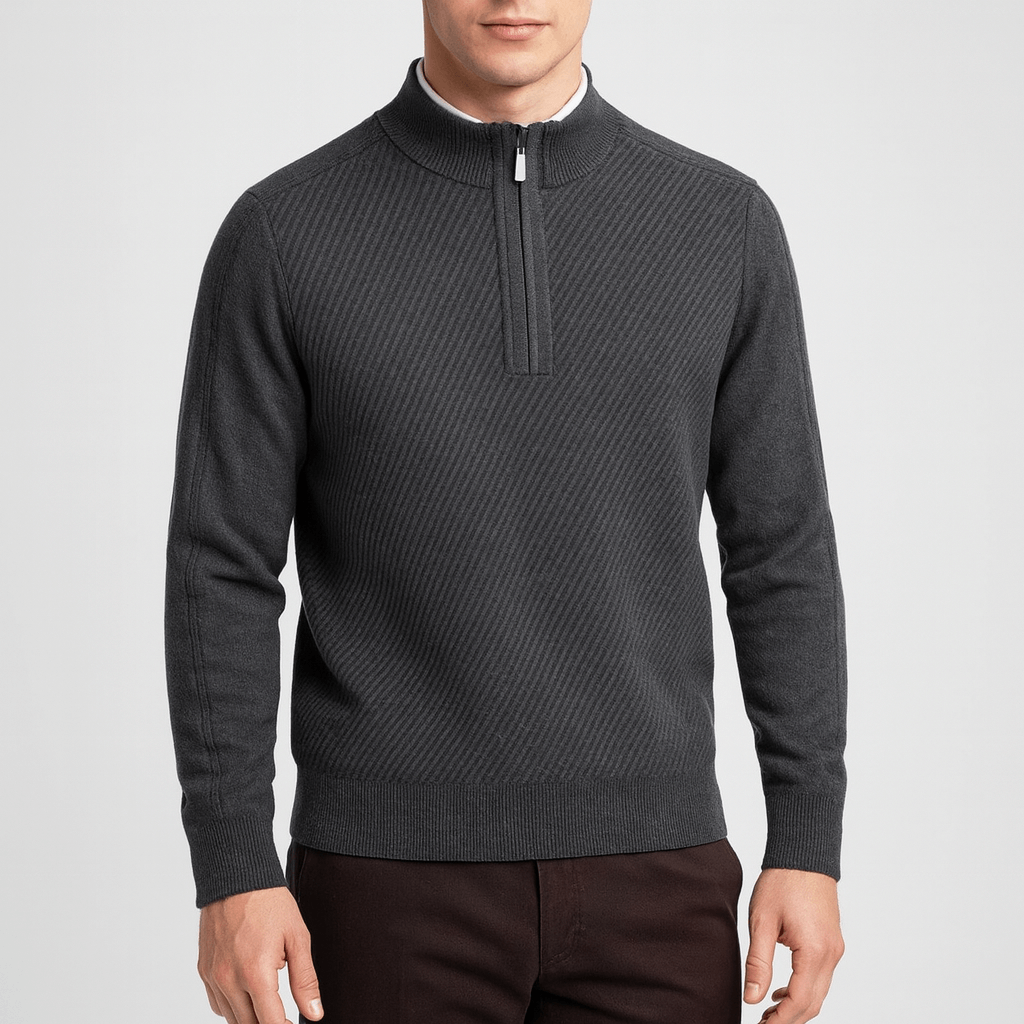 Chris | Ribbed Half-Zip Sweater for Men
