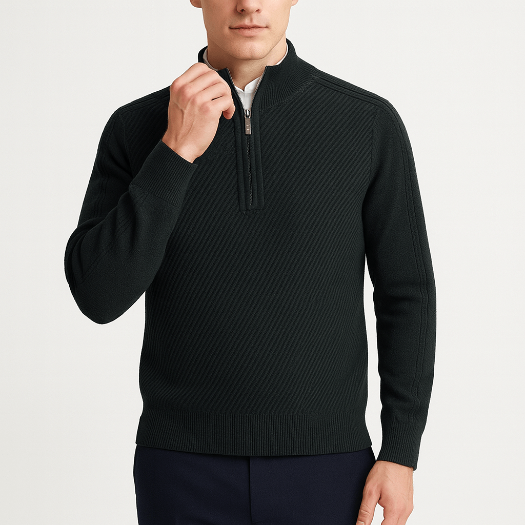 Chris | Ribbed Half-Zip Sweater for Men