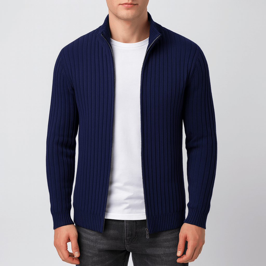 Tom | Ribbed Knit Open Front Cardigan