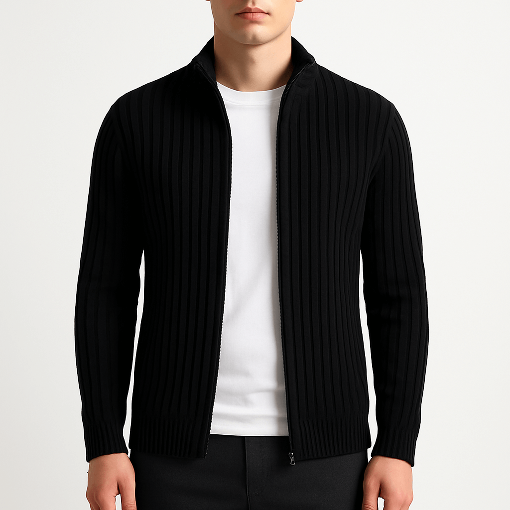 Tom | Ribbed Knit Open Front Cardigan