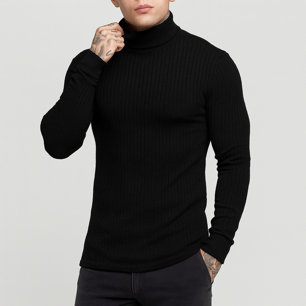 Josh | Ribbed Turtleneck Sweater for Men