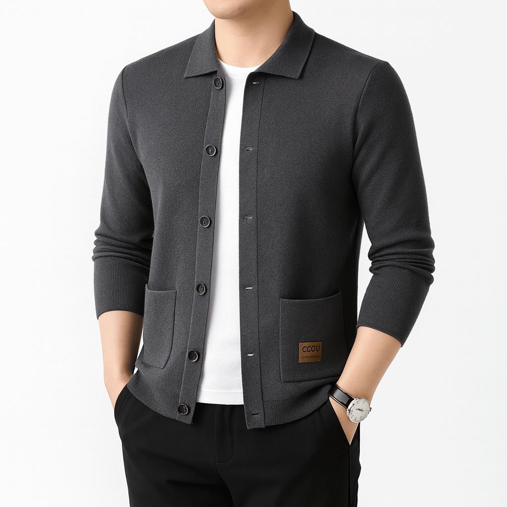 Adam | Slim Fit Cardigan with Elegant Collar