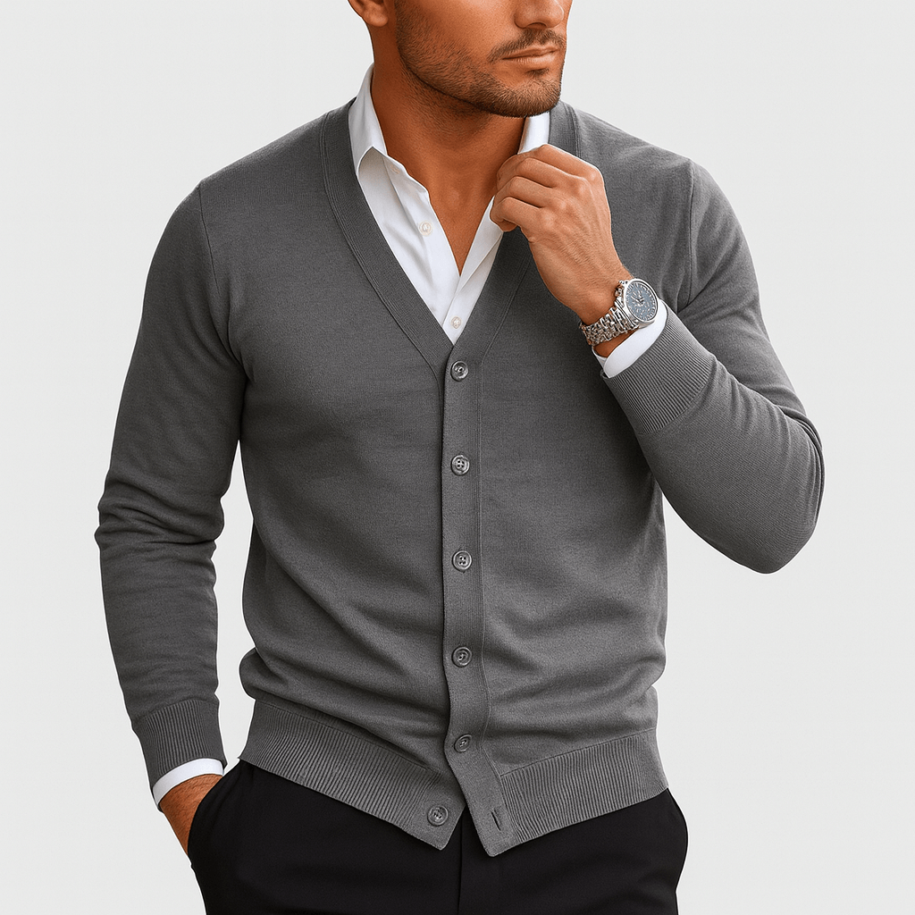 Ryan | Slim Fit V-Neck Knit Cardigan