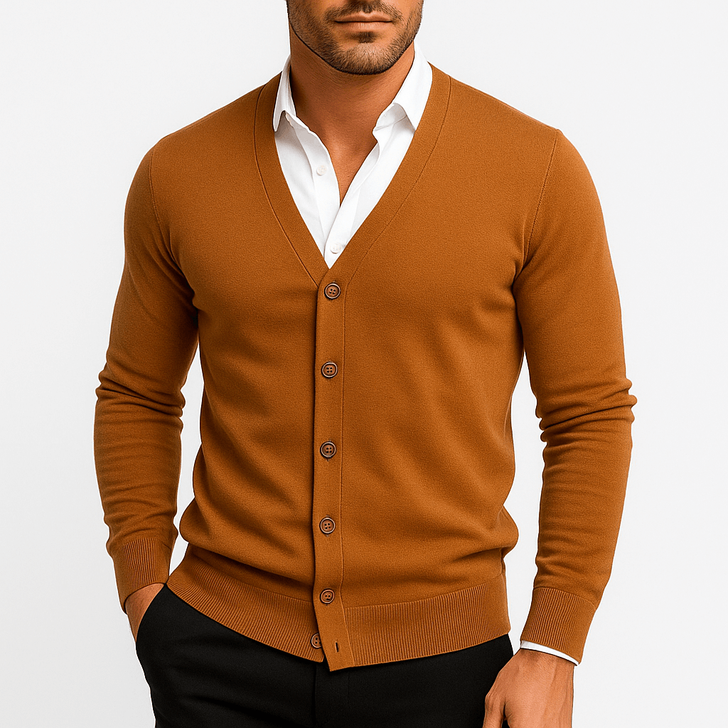 Adam | Slim Fit V-Neck Cardigan for Men