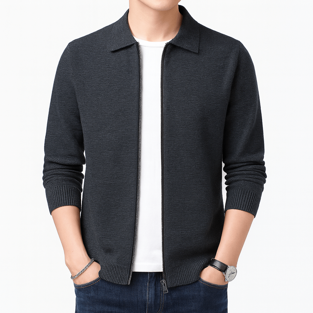 Ben | Slim Fit Wool Cardigan for Men