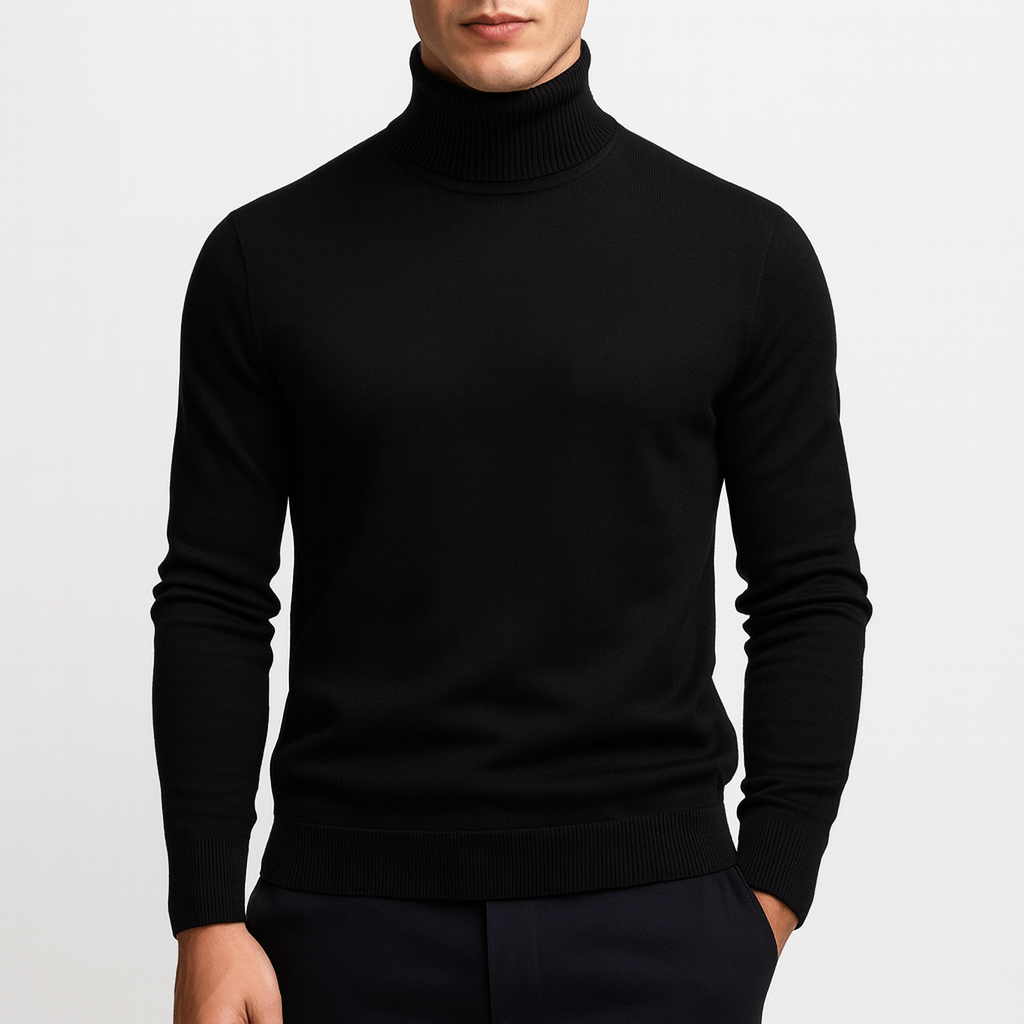 Ethan | Solid Turtleneck Sweater for Men