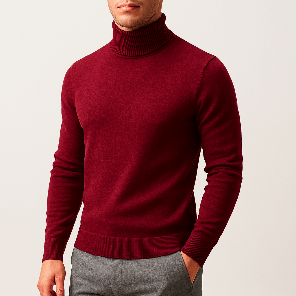 Mike | Solid Turtleneck Sweater for Men