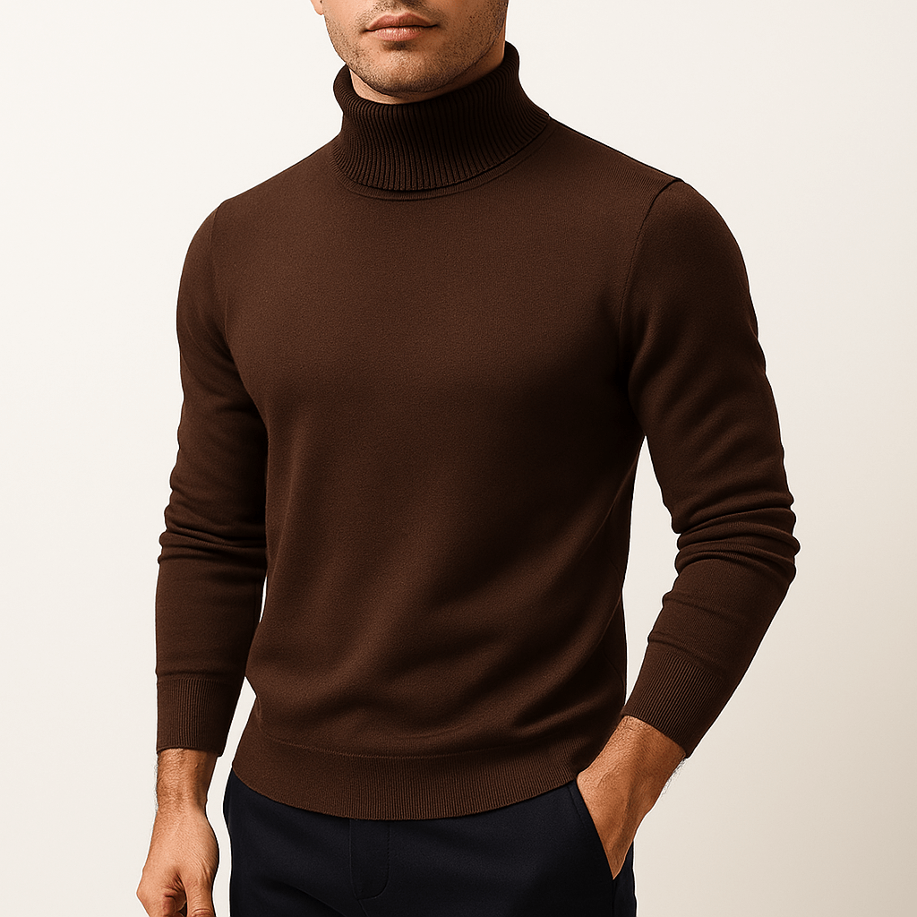 Mike | Solid Turtleneck Sweater for Men