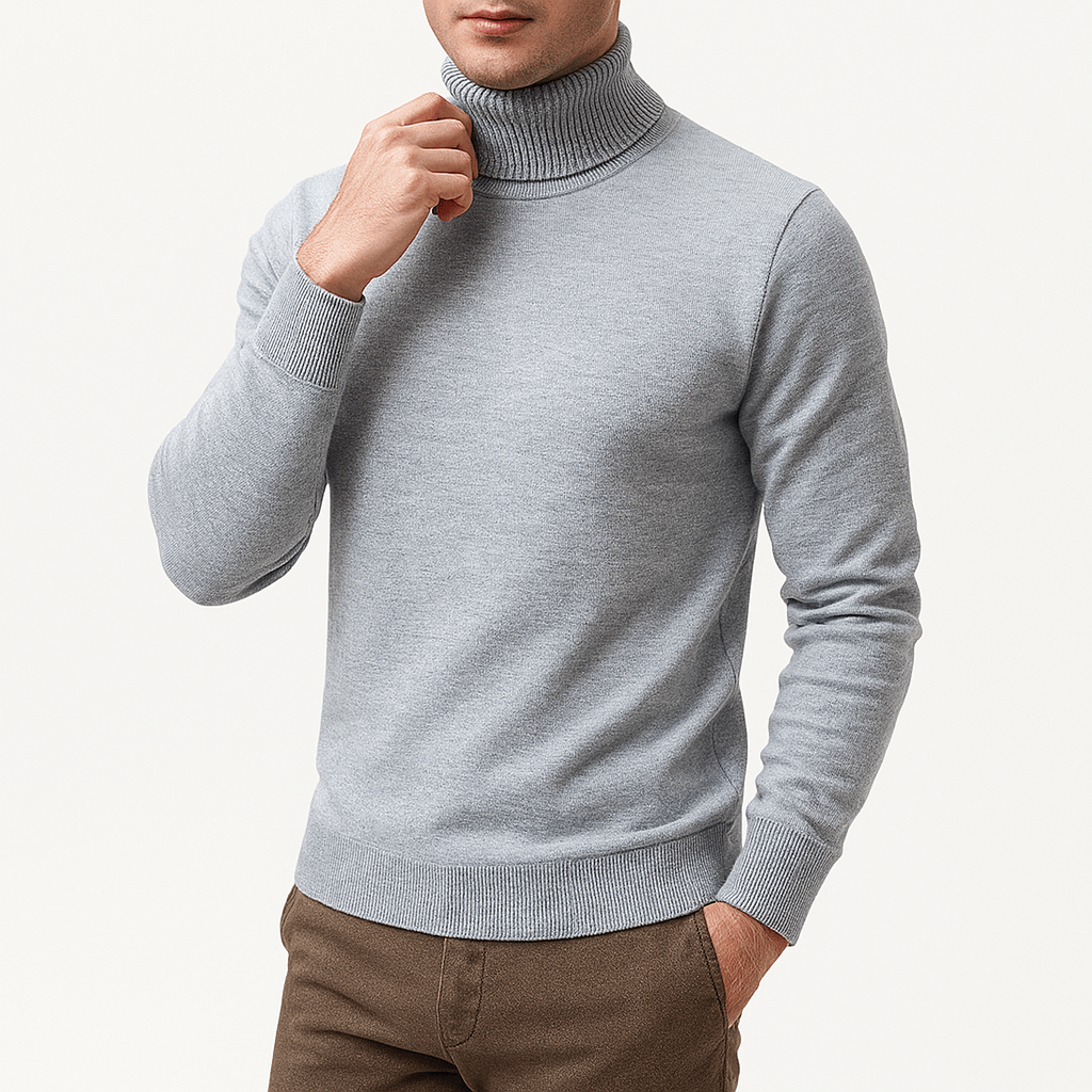 Mike | Solid Turtleneck Sweater for Men