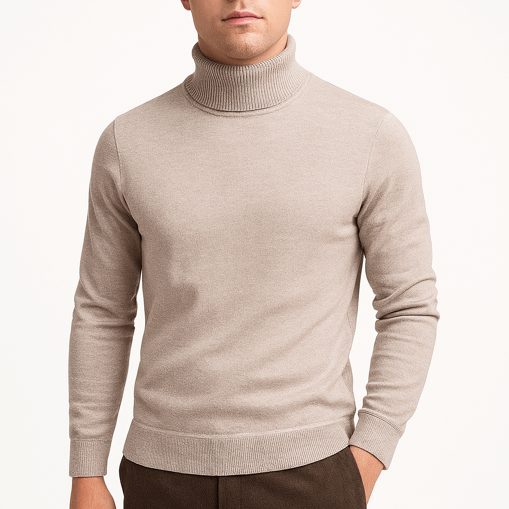 Mike | Solid Turtleneck Sweater for Men