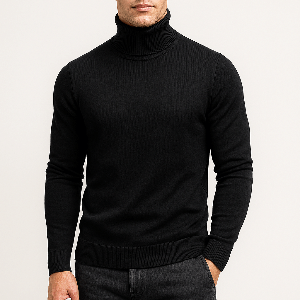 Mike | Solid Turtleneck Sweater for Men