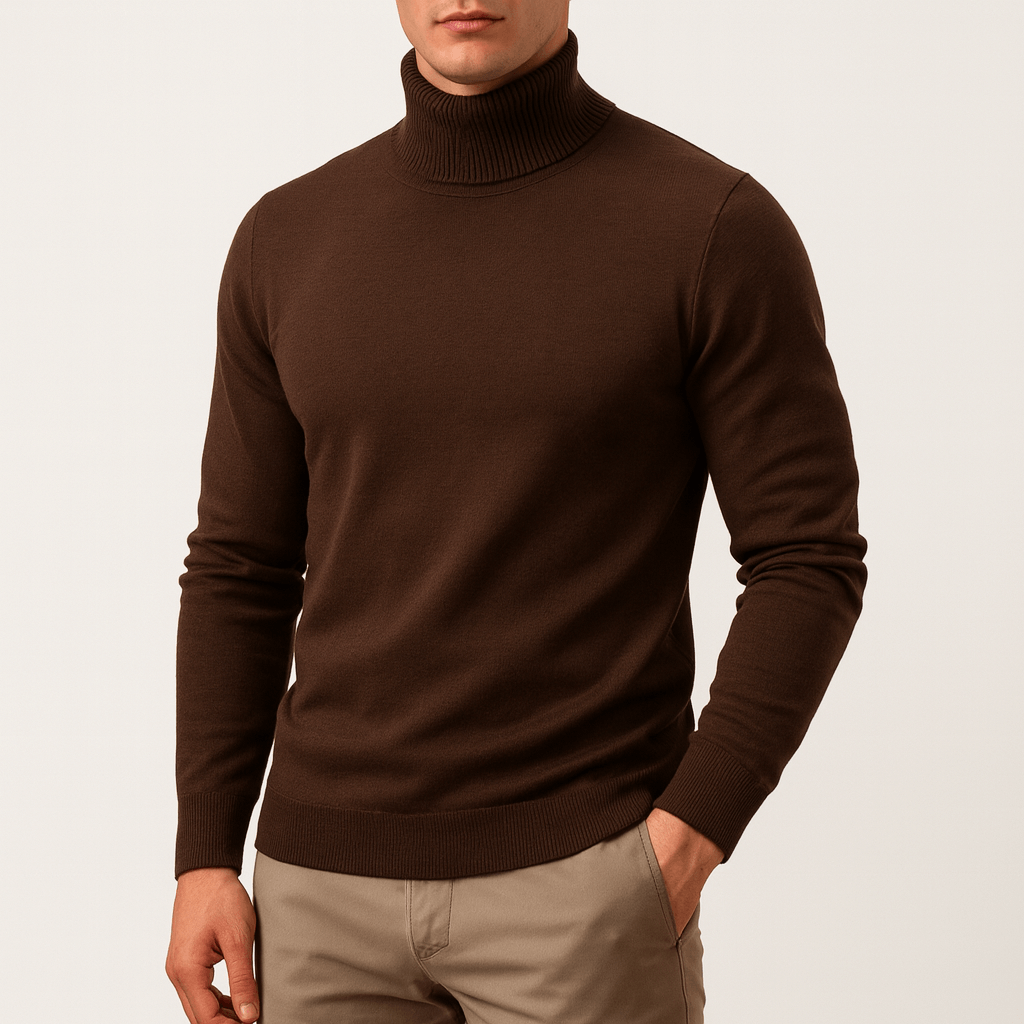 Ethan | Solid Turtleneck Sweater for Men