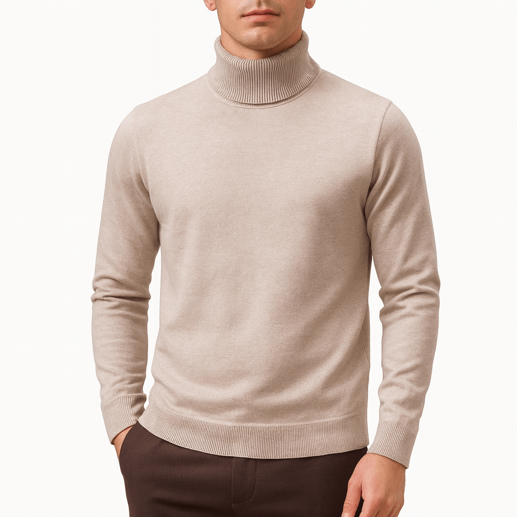 Ethan | Solid Turtleneck Sweater for Men