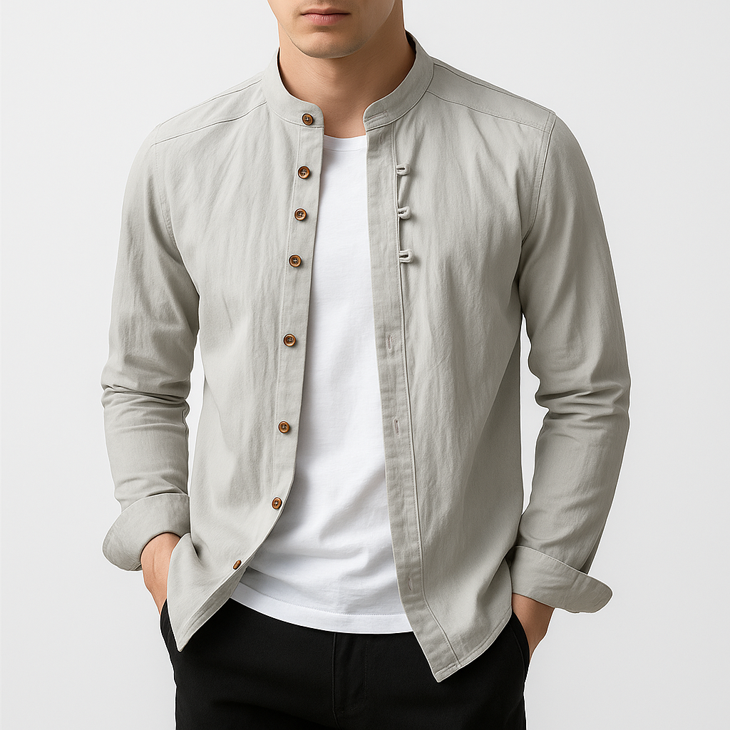 Ethan | Stand Collar Casual Shirt for Men