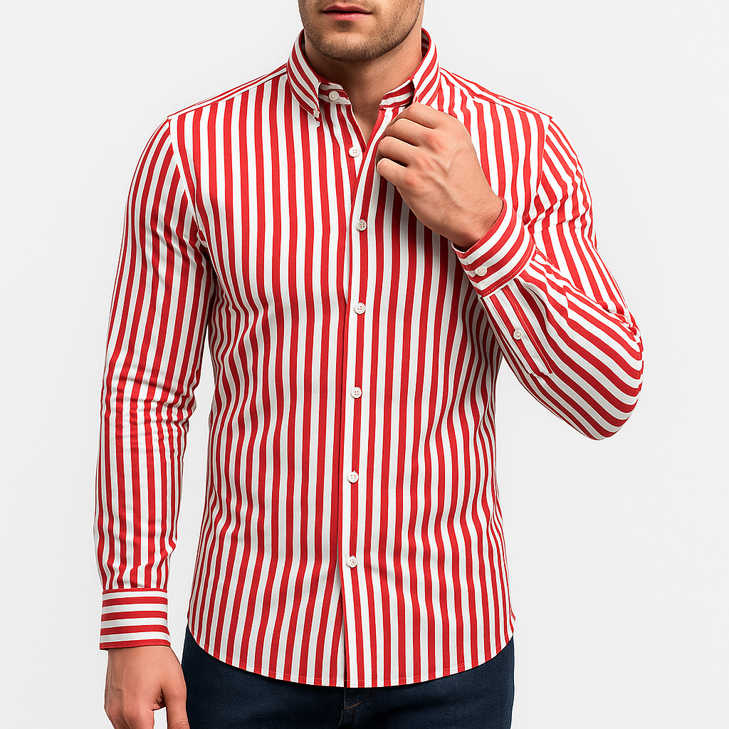 Josh | Striped Casual Overshirt for Men