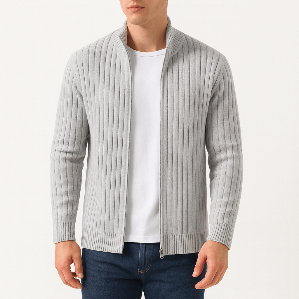 Luke | Striped Zip Cardigan for Men