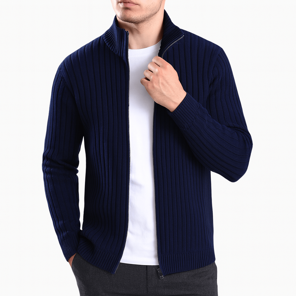 Luke | Striped Zip Cardigan for Men