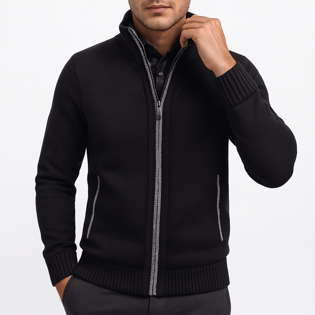 Tom | Structured Zip-Up Cardigan for Men