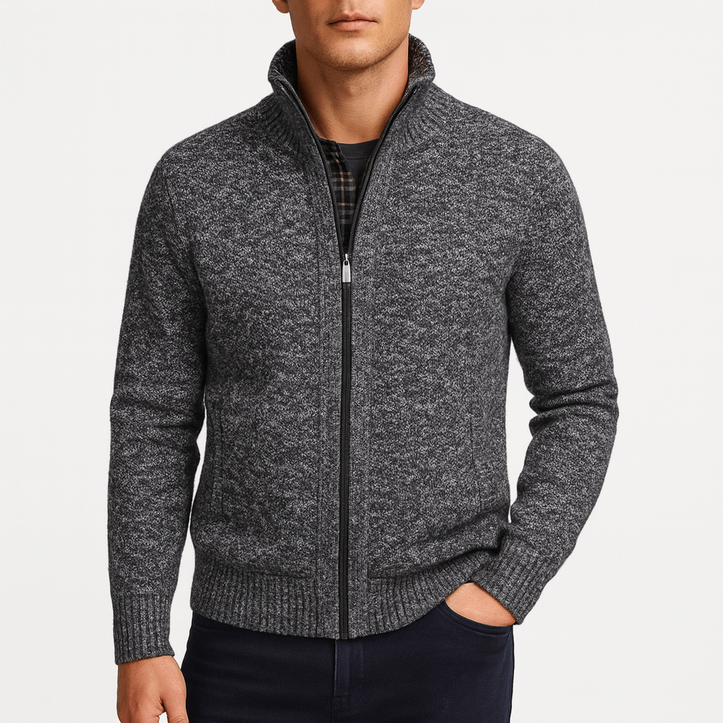 Tom | Structured Zip-Up Cardigan for Men