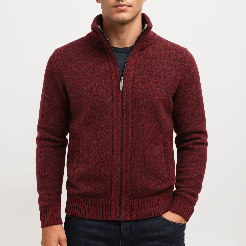 Tom | Structured Zip-Up Cardigan for Men