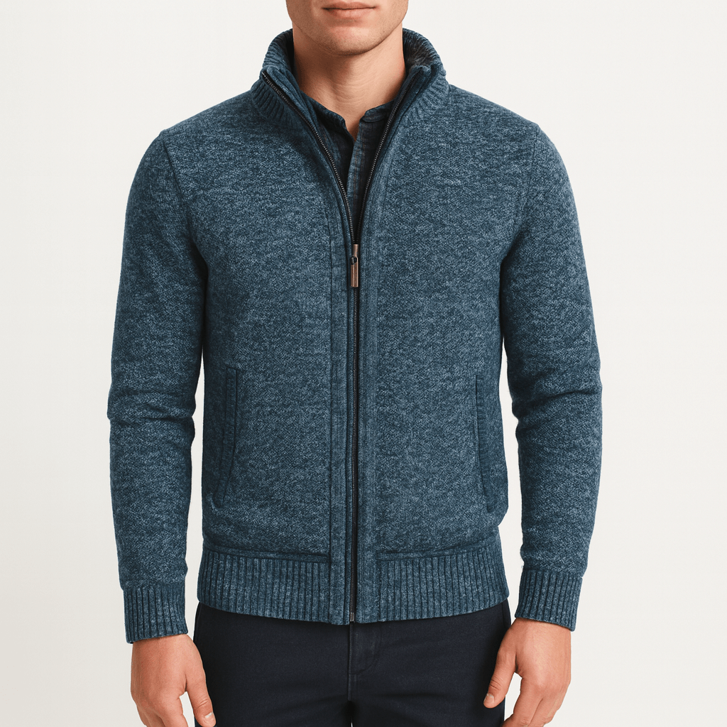 Tom | Structured Zip-Up Cardigan for Men