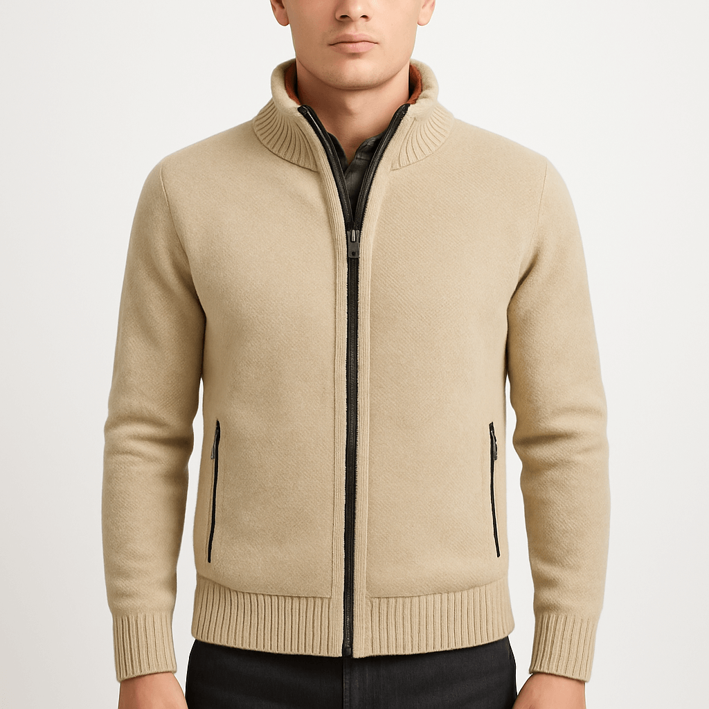 Tom | Structured Zip-Up Cardigan for Men