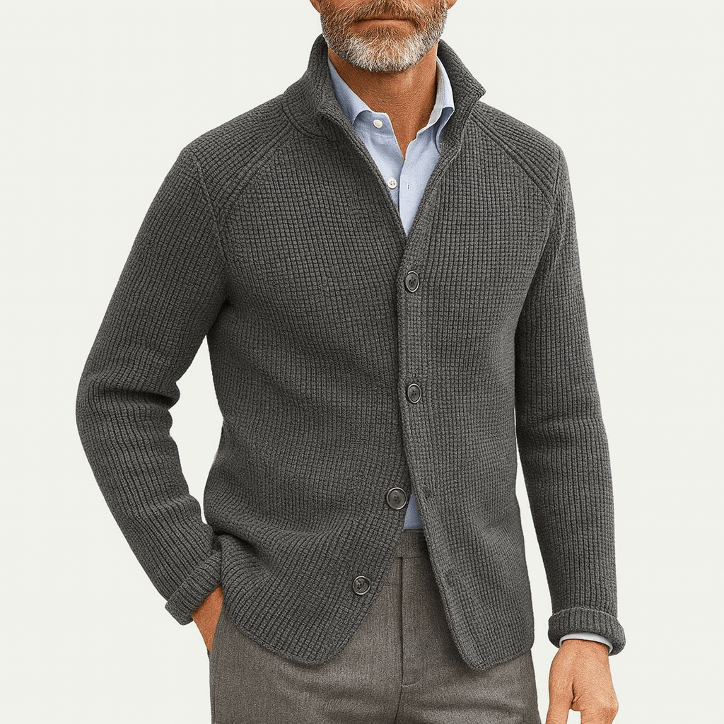 Josh | Textured Knit Cardigan for Men