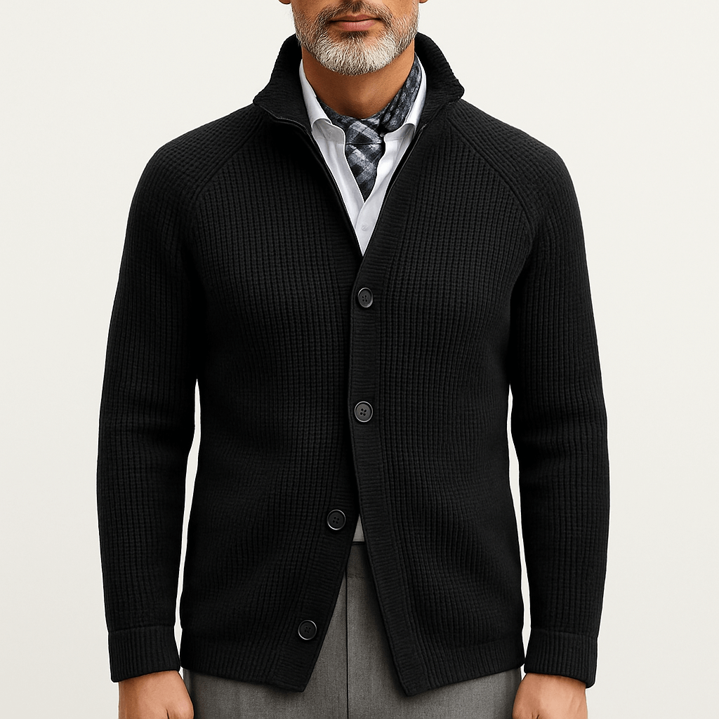 Josh | Textured Knit Cardigan for Men