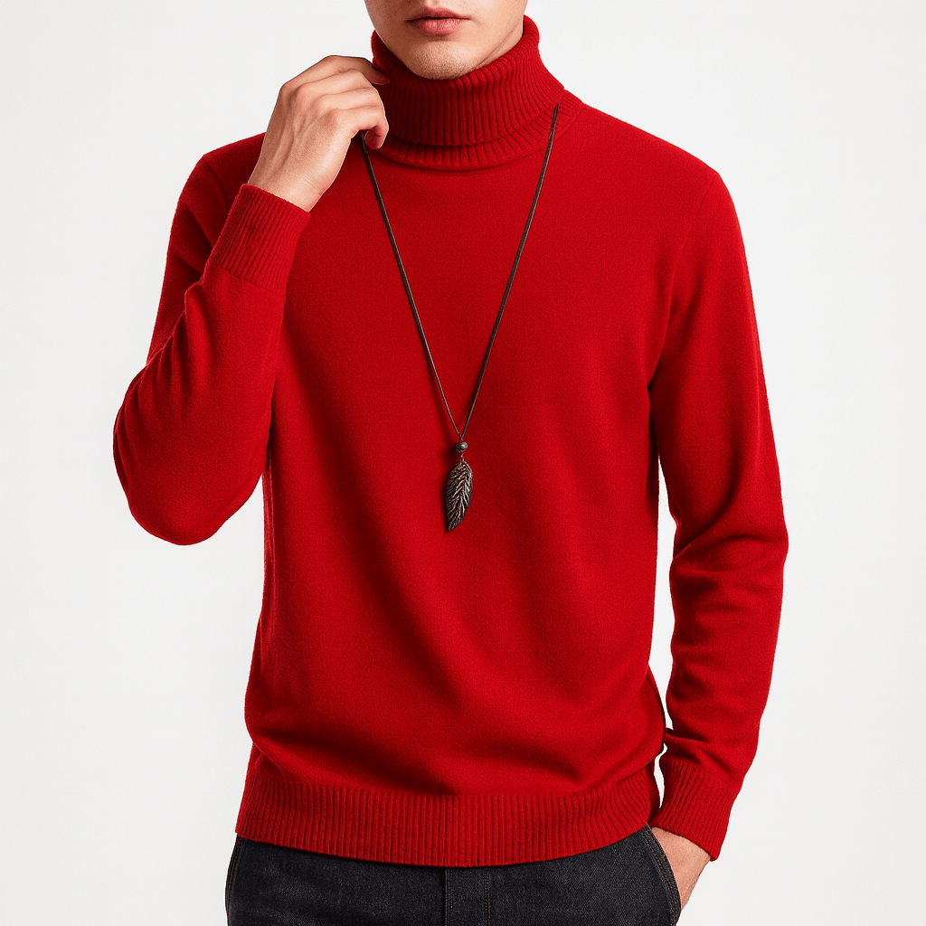 Alex | Cozy Turtleneck Knit Sweater for Men