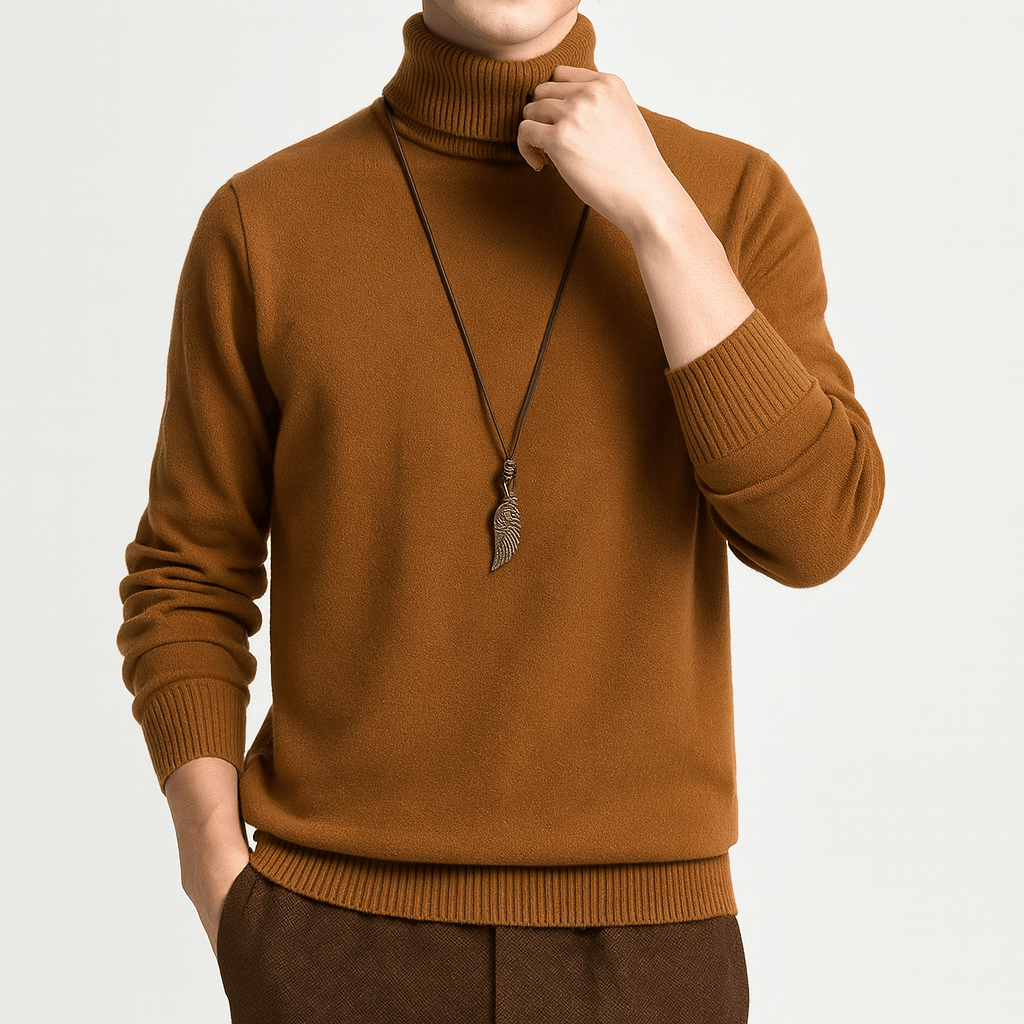 Alex | Cozy Turtleneck Knit Sweater for Men