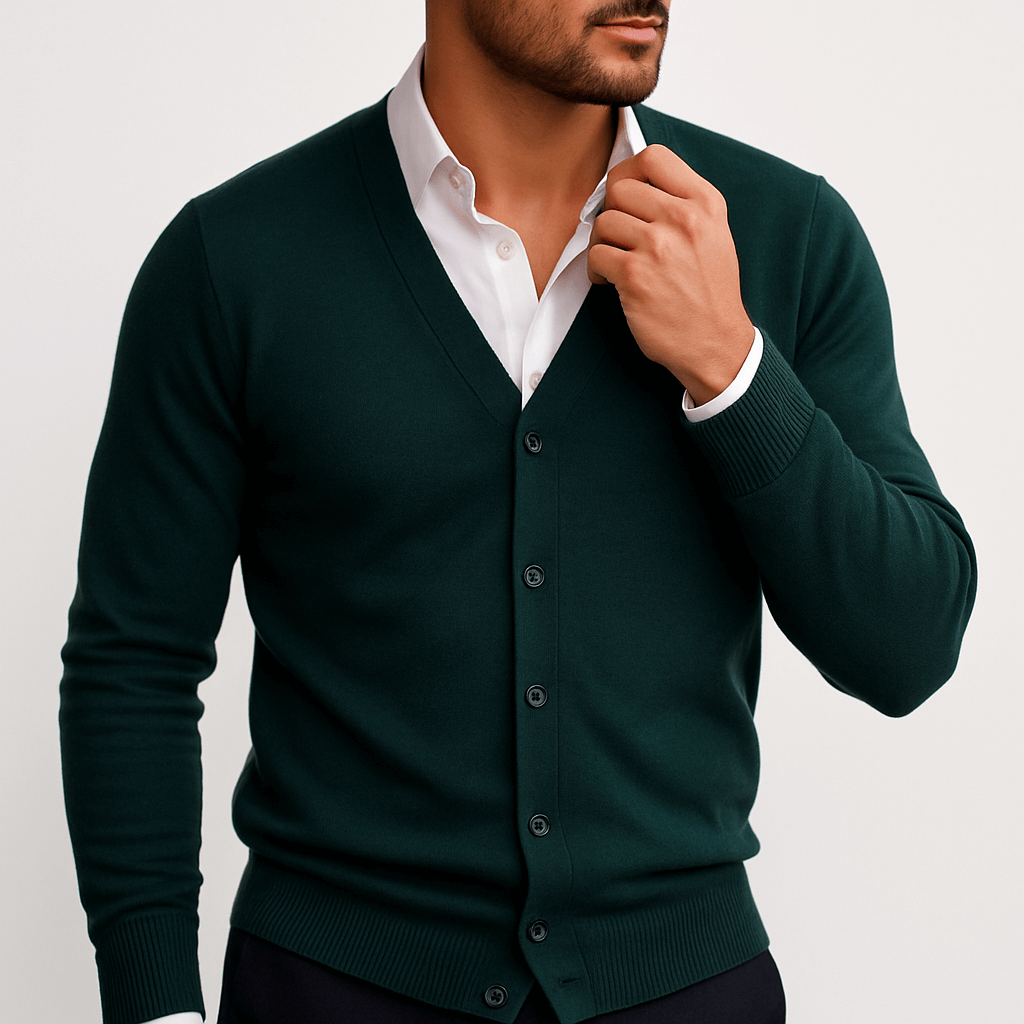 Luke | V-Neck Button Cardigan for Men