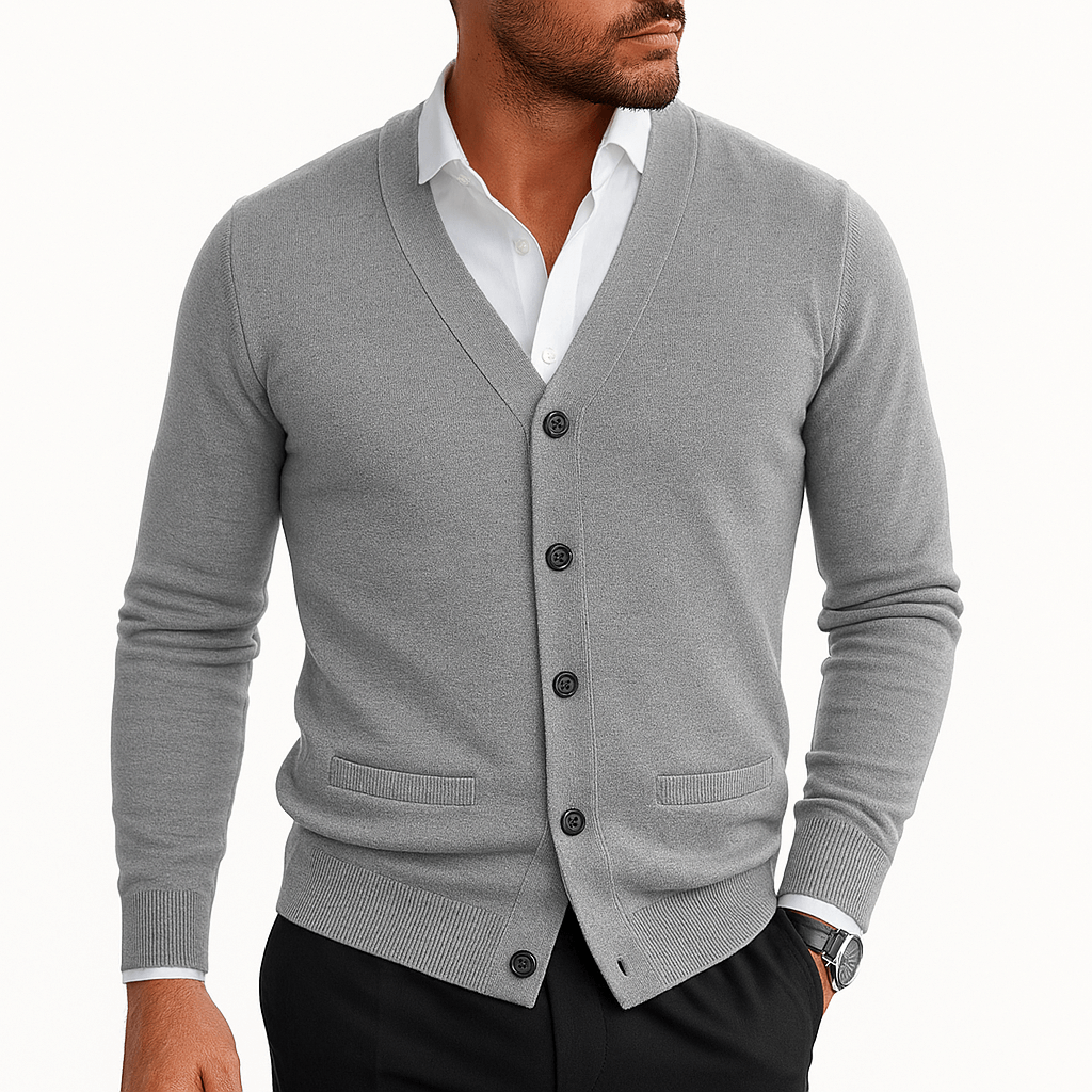 Jake | V-Neck Button-Down Knit Cardigan