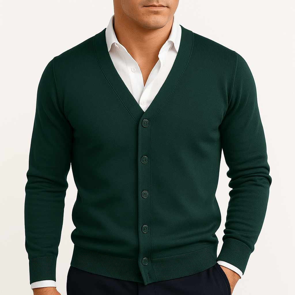 Jake | V-Neck Button-Down Knit Cardigan