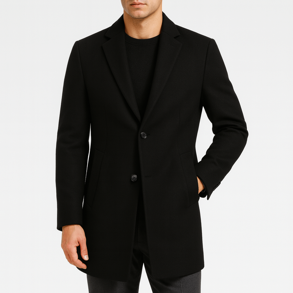 Chris | Elegant Wool Blend Trench Coat for Men
