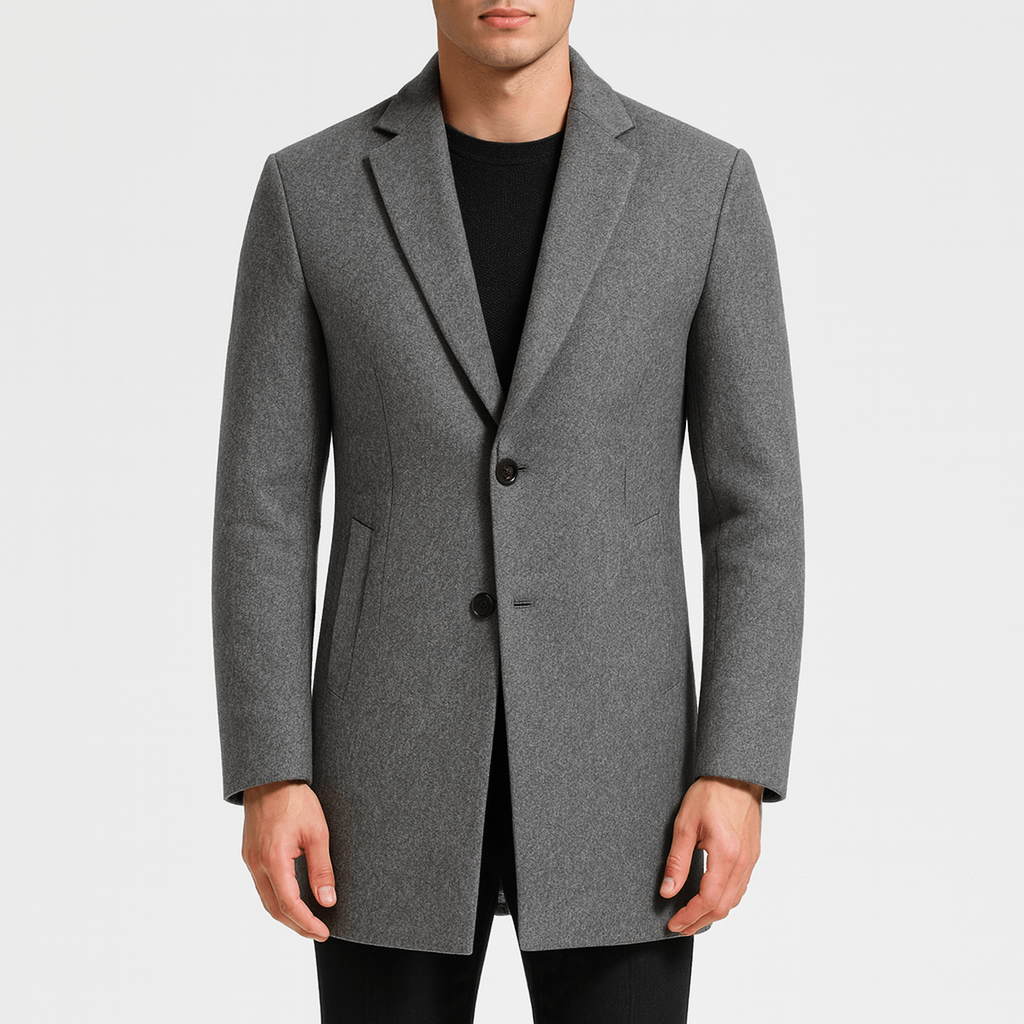 Chris | Elegant Wool Blend Trench Coat for Men