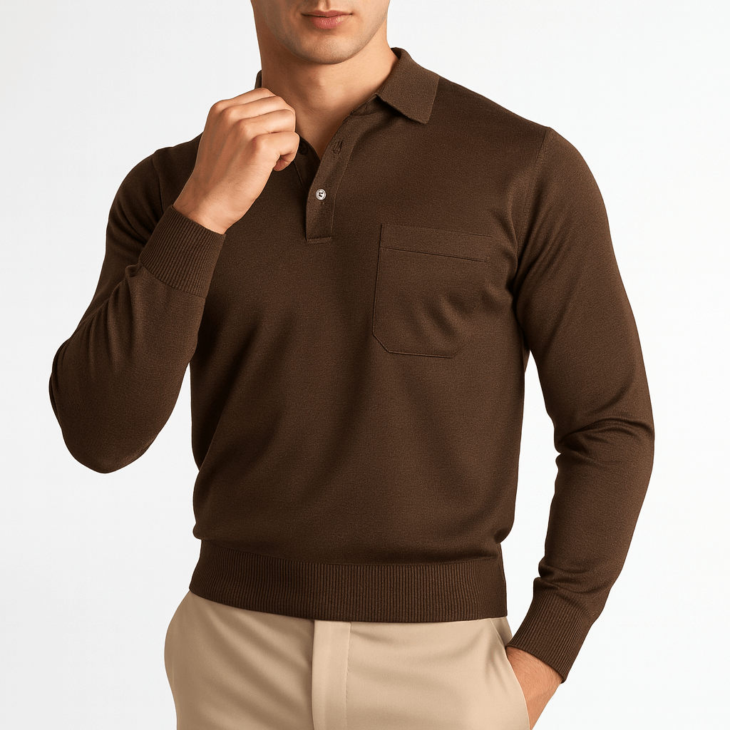 Adam | Elegant Wool Polo Sweater for Men