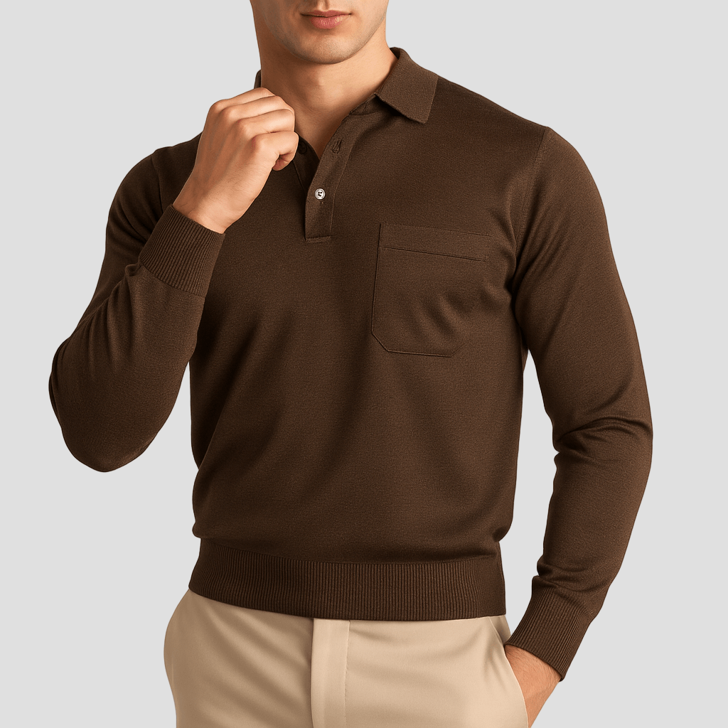 Talon | Elegant Wool Polo Sweater