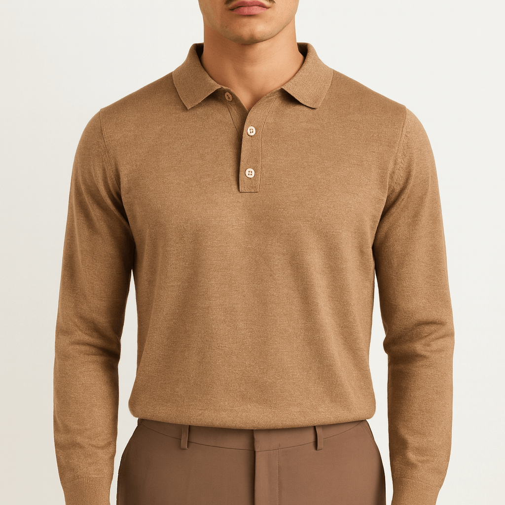Adam | Elegant Wool Polo Sweater for Men