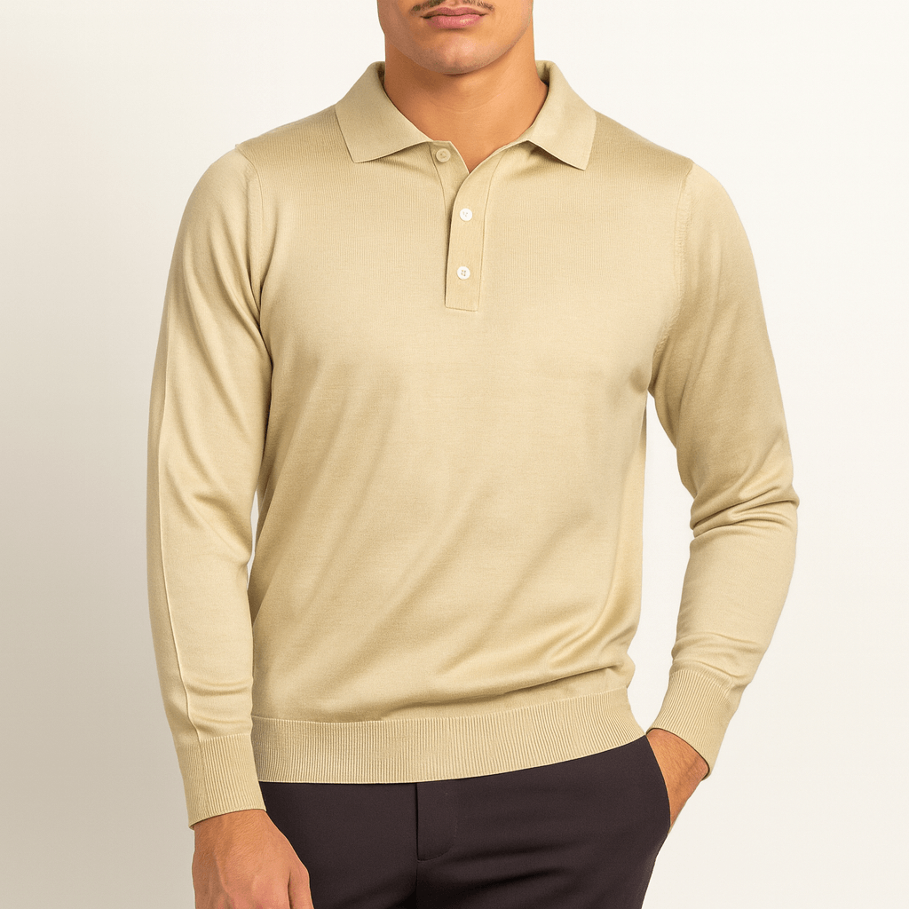 Adam | Elegant Wool Polo Sweater for Men