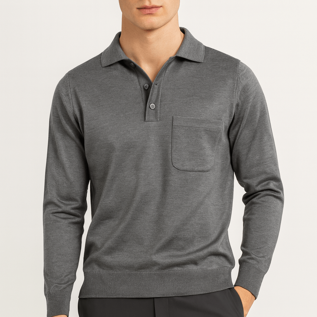 Adam | Elegant Wool Polo Sweater for Men
