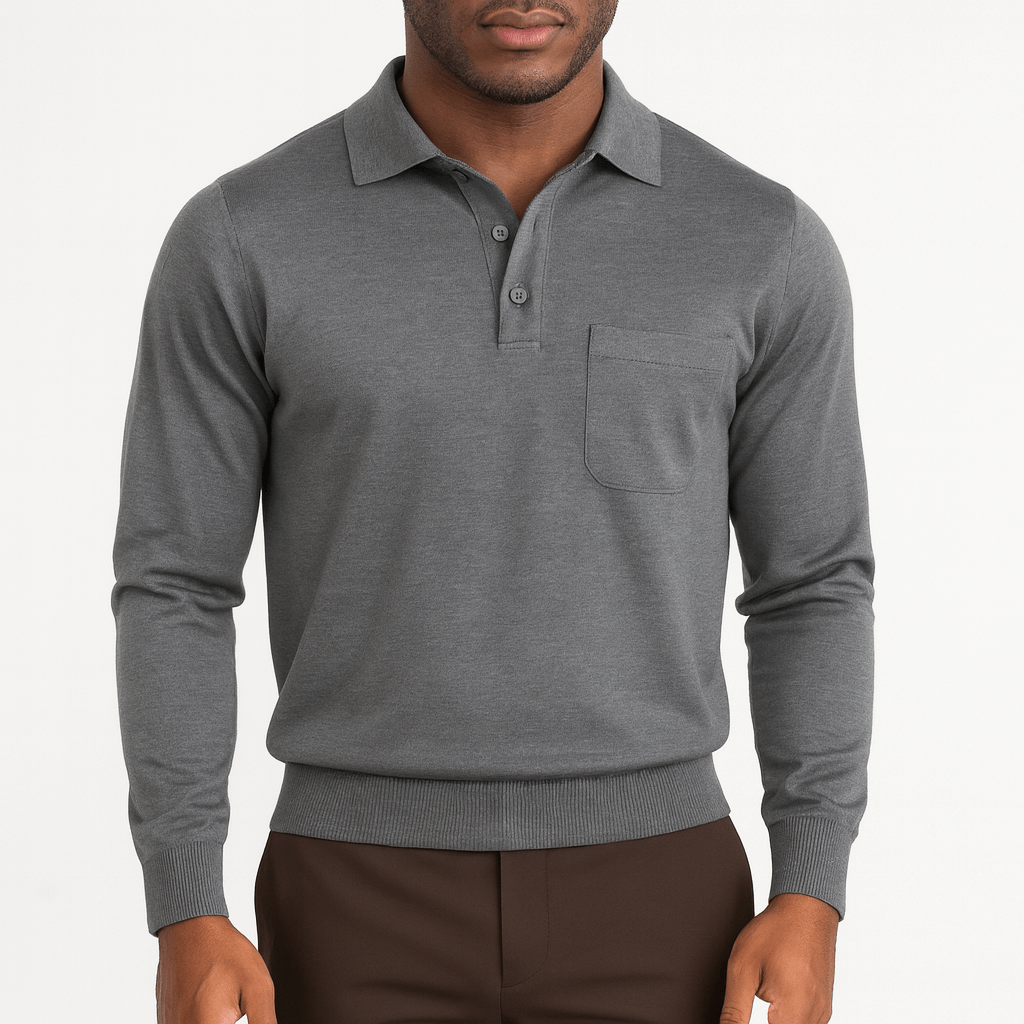 Adam | Elegant Wool Polo Sweater for Men