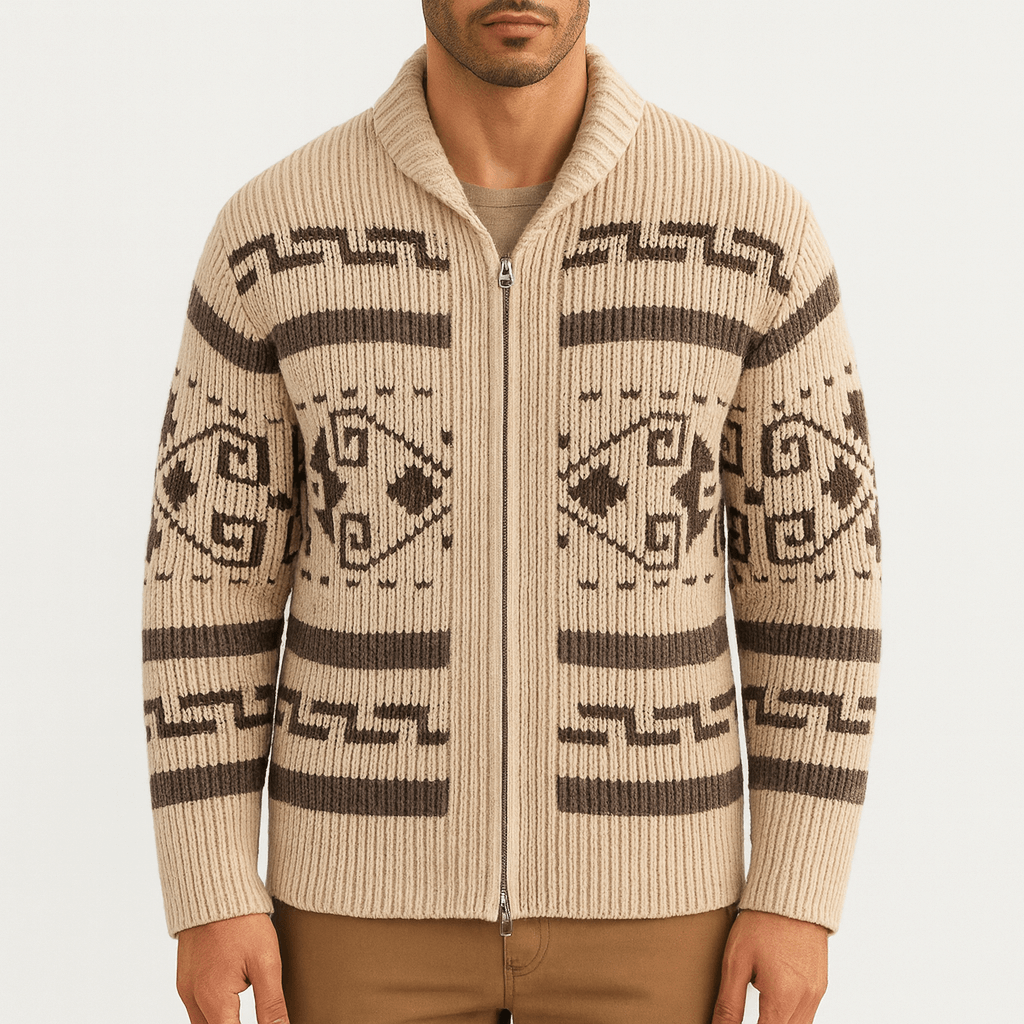Adam | Cozy Wool Zip-Up Cardigan for Men